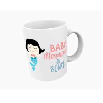 Baby Mermaid on Board Mug