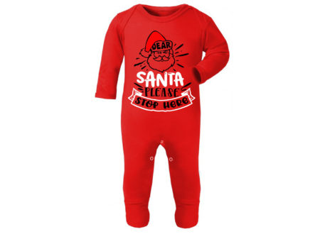 Santa Please Stop Here Rompersuit